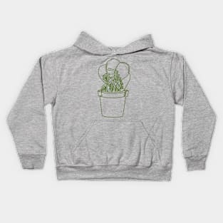 Single Line Succulent Kids Hoodie